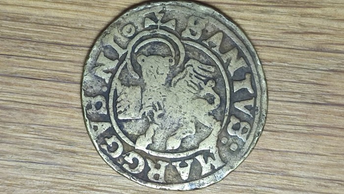 Germania medievala -Nurnberg / Nuremberg oras liber- 1 Apfelpfennig token (apr. 1553-1612) - 8.1 g &bull; ⌀27mm - Hans Schultes / Saint Marc