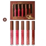 Set Rujuri de Buze, KEVIN &amp; COCO, Be Mine 5 Culori, 14.4 x 10.9 x 2.5 cm, Roz/Rosu, Varianta B
