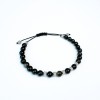 Bratara Obsidian Auriu, Pietre Naturale, Cristale 6mm, Otel Inoxidabil, Reglabil, Protectie Energetica, Bijuterie Fashion