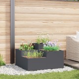 VidaXL Vază pentru Grădină Antracit 80 x 80 x 48 cm Oțel