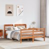 VidaXL Cadru de pat fără saltea, maro ceruit 150x200 cm lemn masiv pin 3306664