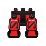Set Huse Scaune Universale Nero Rosu Personalizate cu Mitsubishi