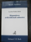 Raspunderea civila delictuala subiectiva Lacrima Rodica Boila