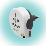 Adaptor calatorii World to Italy +USB AUSTRALIA CHINA IT UK CH BRAZIL USA EURO Q2 1.100190, Generic