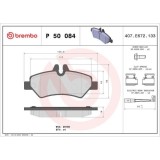 Placute frana Mercedes Sprinter 3.5-T (B906), Sprinter 4.6-T (B906), Sprinter 5-T (B906), VW Crafter (2e), punte spate, BREMBO