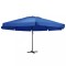 vidaXL Umbrelă soare de grădină, st&acirc;lp aluminiu albastru azur 500 cm 47369