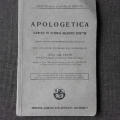 Apologetica, elemente de filosofia religiunei crestine, pentru uzul scoalelor secundare si a seminariilor - Ioan Gh. Savin