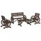 Set mobilier de gradina, 4 piese, lemn masiv de brad