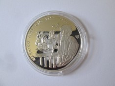 Rară! Cuba 10 Pesos 2002 Proof UNC arg.999 Amerigo Vespucci,moneda din imagini,diam=38 mm,gr=20 gr