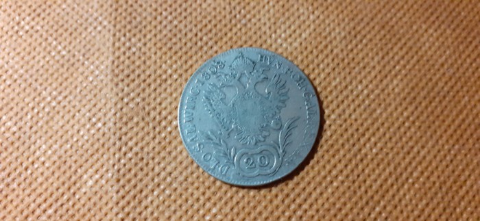 AUSTRIA 20 KREUZER 1808 A ARGINT
