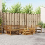 vidaXL Set de canapele de exterior 7 pcs natural Lemn Solid de Acacia 3373109