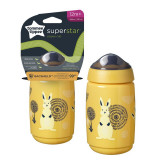 Cana Tommee Tippee Sippee cu protectie BACSHIELD&trade; si capac, 390 ml, 12 luni +, Galben, 1 buc