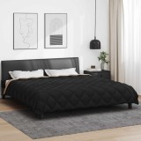 vidaXL Duvet de iarnă Negru și Taupe 200 x 200 cm Microfibră 42025731