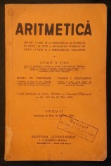 1936 ARITMETICA Manual scolar vechi Clasa a II-a Liceu Scoala 191 pag CUGETAREA Editia II numerotat MATEMATICA Ovidiu N.Tino, M.Teohari, V.Badulescu