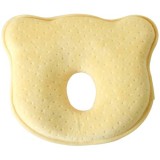 Cumpara ieftin Perna Bebeluși Edman B1 Antimplagiocefalie Spumă Memorie, Galbenă, Hipoalergenică, Bumbac Organic