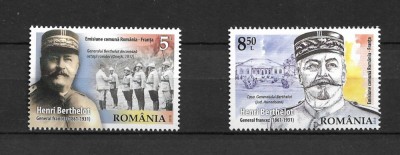 ROMANIA 2018 - GEN. BERTHELOT, EMISIUNE ROMANIA - FRANTA, MNH - LP 2222 foto
