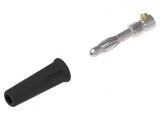 Conector banană 4mm negru 36A 30VAC 60VDC neizolat