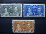 BRITISH GUIANA 1937 SERIE INCORONAREA GEORGE VI MH, Nestampilat