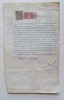 Act de ratificare v&acirc;nzare teren &ndash; Tribunalul Covurlui &ndash; Vărlezi &ndash; 1919 &ndash; timbru fiscal 5 lei Carol I