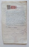 Act de ratificare v&acirc;nzare teren &ndash; Tribunalul Covurlui &ndash; Vărlezi &ndash; 1919 &ndash; timbru fiscal 5 lei Carol I