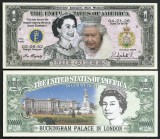 !!! SUA = FANTASY NOTE (KADS) = REGINA ELISABETA II - 2015 - UNC