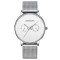 Ceas de mana barbatesc Hannah Martin Elegant Casual Fashion Quartz Analog Cronograf Argintiu