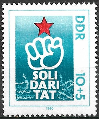 B0575 - Germania DDR 1980 - Solidaritate neuzat,perfecta stare