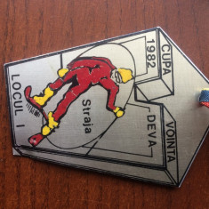 medalie schi cupa vointa 1982 straja deva locul I schi alpin sport romania RSR