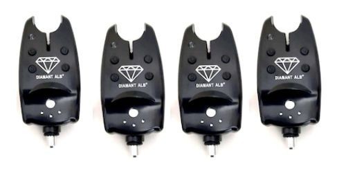 Set 4 senzori-avertizori pescutit,baterie inclusa 9v