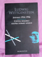 L Wittgenstein Jurnale 1914-6 Remarci asupra formei logice foto