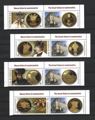 ROMANIA 2022 - MAREA UNIRE IN NUMISMATICA, VINIETA 1, MNH - LP 2396 foto