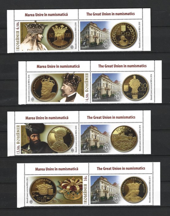 ROMANIA 2022 - MAREA UNIRE IN NUMISMATICA, VINIETA 1, MNH - LP 2396