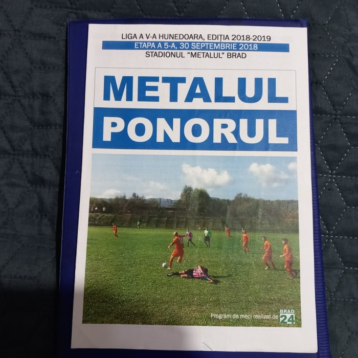 program Metalul Brad - Ponorul Vata