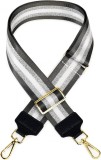Curea pentru geanta Tan.Tomi, poliester/metal, negru/alb/gri, 75-120 cm