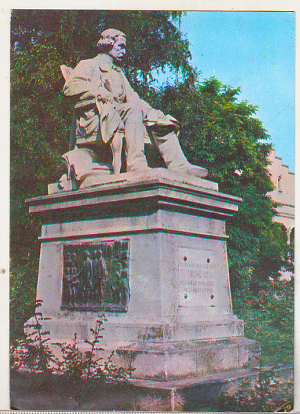bnk cp Iasi - Statuia lui Gh Asachi - necirculata