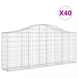 Cumpara ieftin Cosuri gabion arcuite 40 buc, 200x30x80/100 cm, fier galvanizat