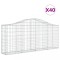 Cosuri gabion arcuite 40 buc, 200x30x80/100 cm, fier galvanizat