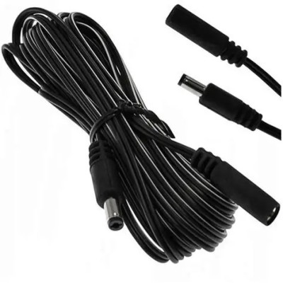 Cablu prelungitor 2x0.5mm2 DC 5.5/2.1 mufa - DC 5.5/2.1 mama 2m 5A drept negru ESPE KAB-2MWT/GN2.1 foto