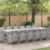 VidaXL Set mese pentru grădină 15 pcs Gri deschis mare