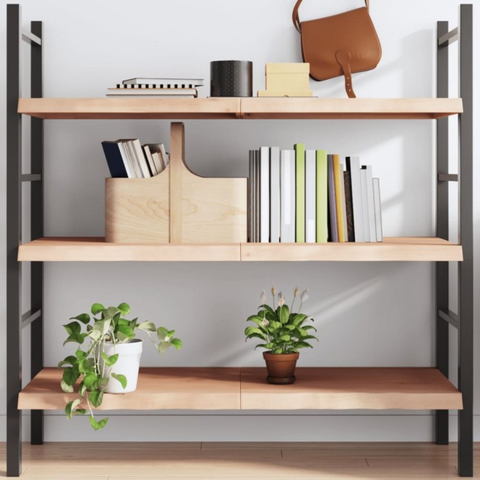 Gossi polita de perete, 120x60x(2-4)cm, lemn masiv de stejar netratat