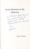 R. W. Morris - Seven monsters in my bedroom (cu autograful si dedicatia