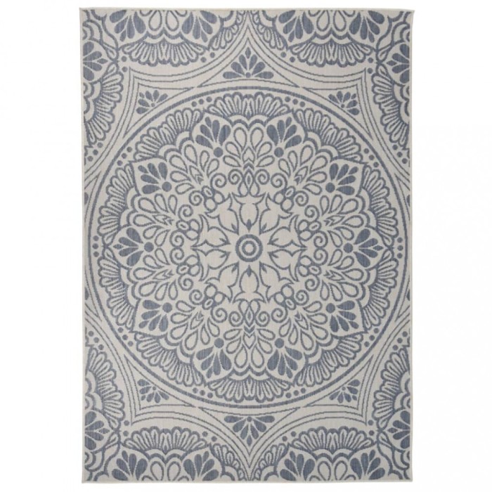 Gossi covor de exterior, model albastru, 160x230 cm, tesatura plata