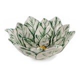 Bol Craciunita ceramica verde galbena 19,5 x 18 x 7 H