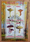 Ciuperci - Rwanda 2013 - Coliță 4 Timbre Suillus &amp; Russula CP1_I