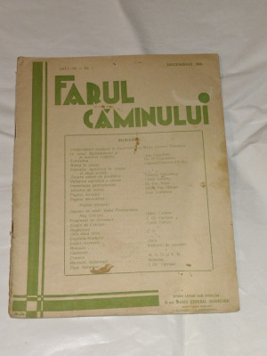 REVISTA FARUL CAMINULUI Anul III - Nr.5, DECEMBRIE 1935 foto