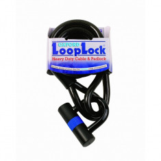 Cablu armat cu lacat Loop Lock 10mmx2.0m, Fumuriu foto