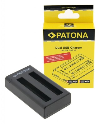 Patona Dual incarcator pentru Insta360 One X2 360&amp;deg; Cam incl. Micro-USB cable foto