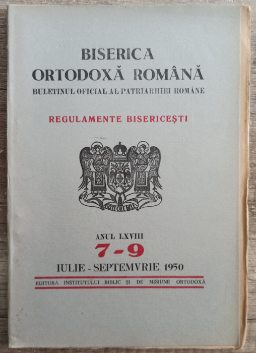 Biserica Ortodoxa Romana buletinul oficial al Patriarhiei/ iulie-septembrie 1986