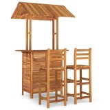 Cumpara ieftin Set mobilier de bar de gradina, 3 piese, lemn masiv de acacia