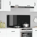 Cumpara ieftin Spate de bucătărie Negru 110 x 50 x 0.6 cm sticlă securizată